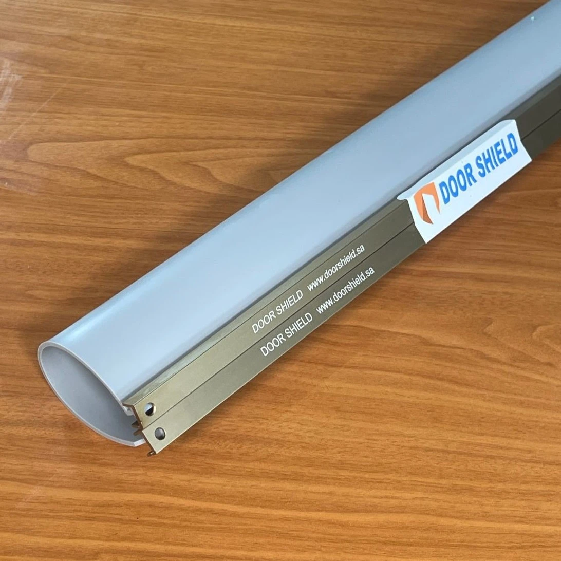 Gray shield and gray curved vise